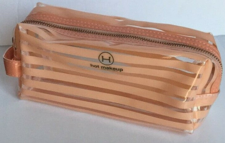 Travel Makeup Pouch - Cosmetic Bag with Water-Resistant Material, Peach