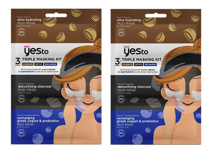 Triple Mud Mask Kit - Hydrate, Detox & Recharge (2 Pack)