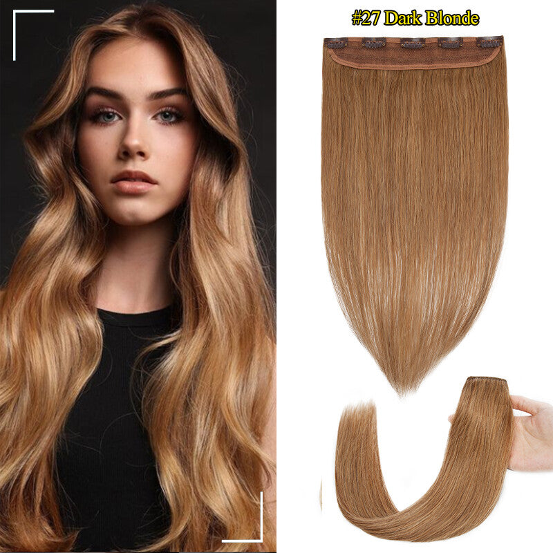 Thick Clip-In Human Hair Extensions - Full Head Weft, Remy Hair