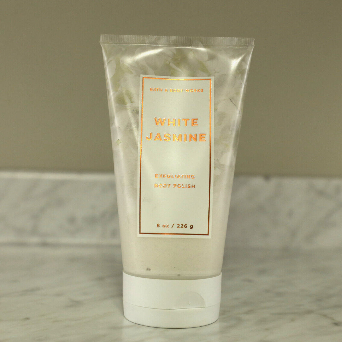 White Jasmine Exfoliating Body Polish Scrub – Natural Clay & Volcanic Minerals, 8 oz