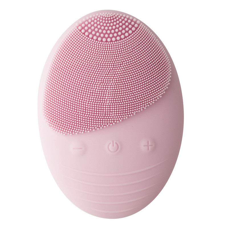 Wireless Electric Facial Cleansing Brush with LED Light Therapy Waterproof Skin Care Device