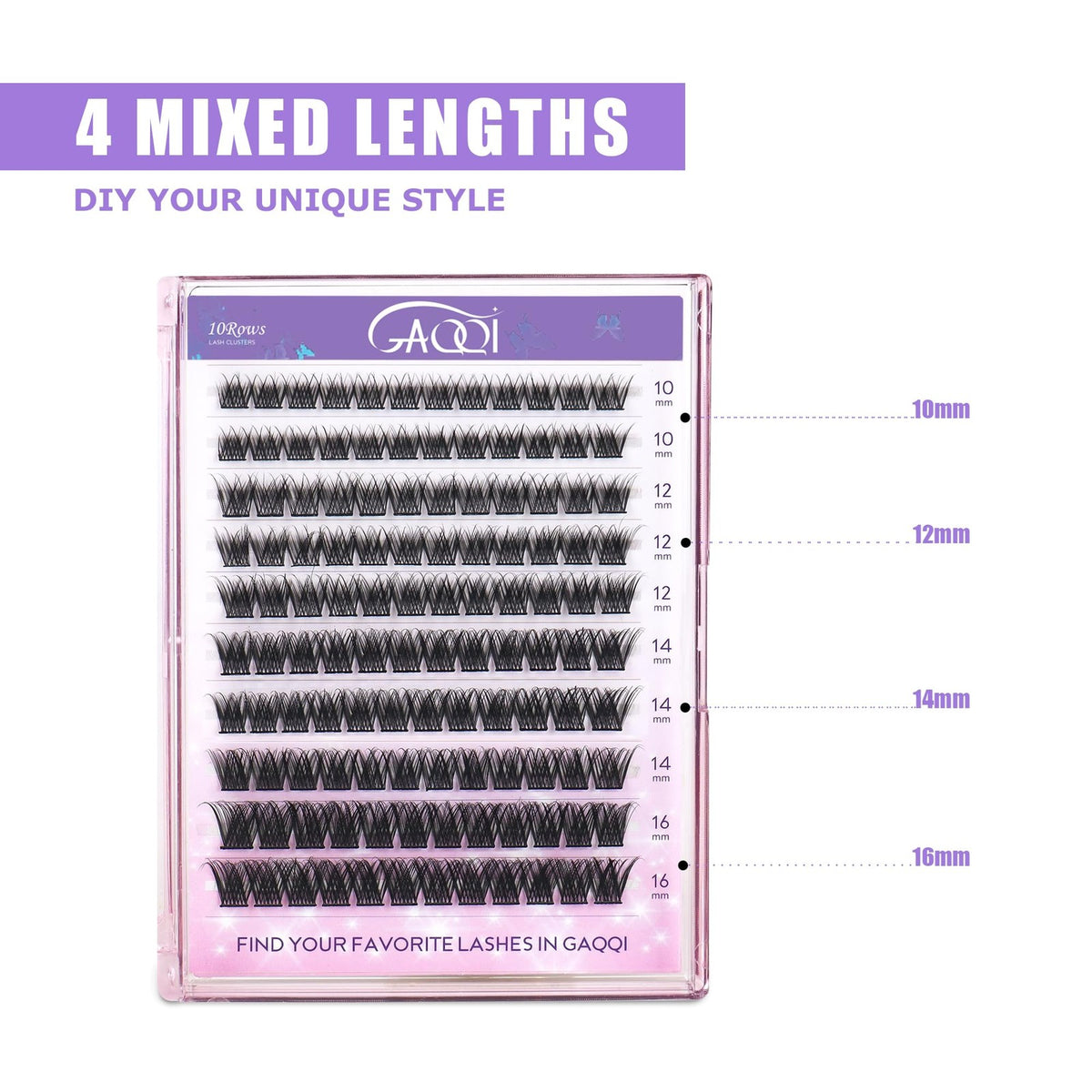 False Eyelash Clusters Natural Wispy Style 1 Pack - Black, Reusable