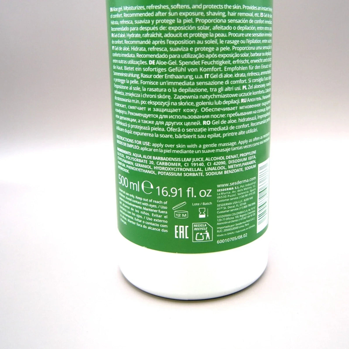 Sesderma Hidraloe Aloe Gel 500ml