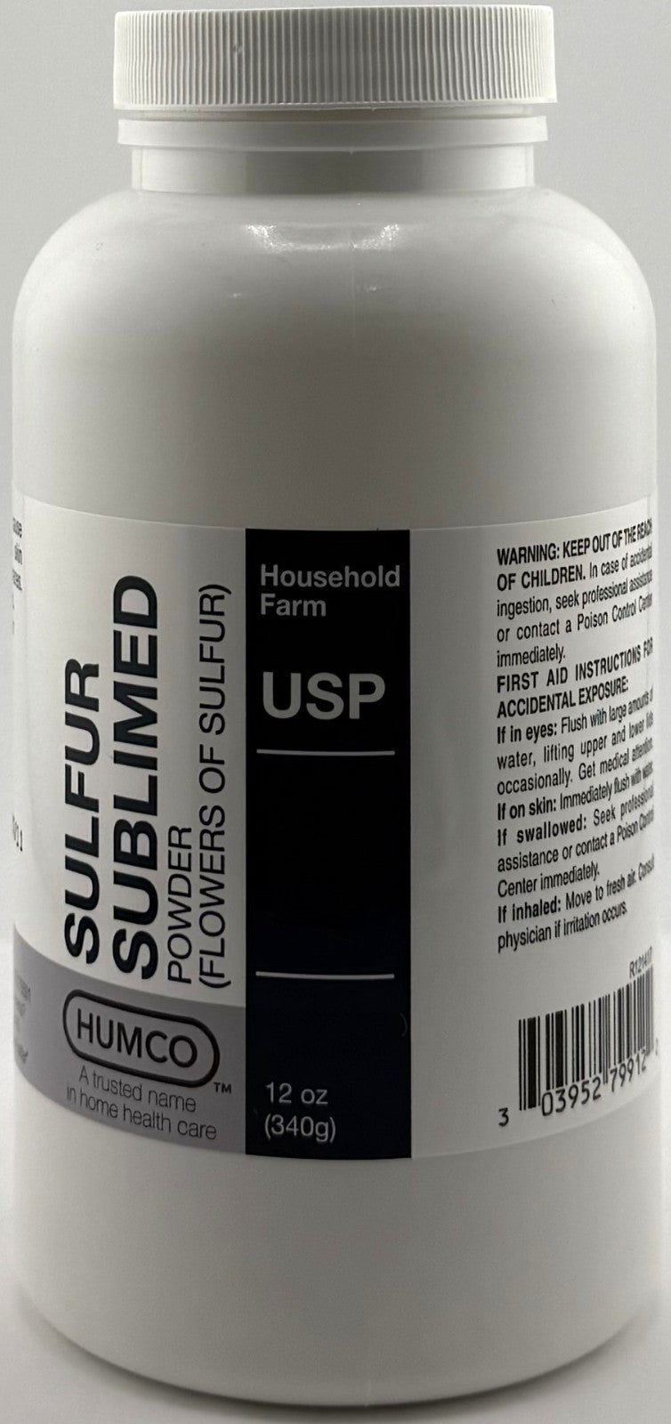 Sulfur Sublimed Powder - Flowers of Sulfur, 12 oz (340g) for Gardening & Skin Care