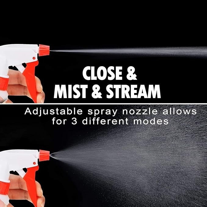 16oz Adjustable Spray Bottles for Cleaning - 2 Pack, Eco-Friendly HDPE