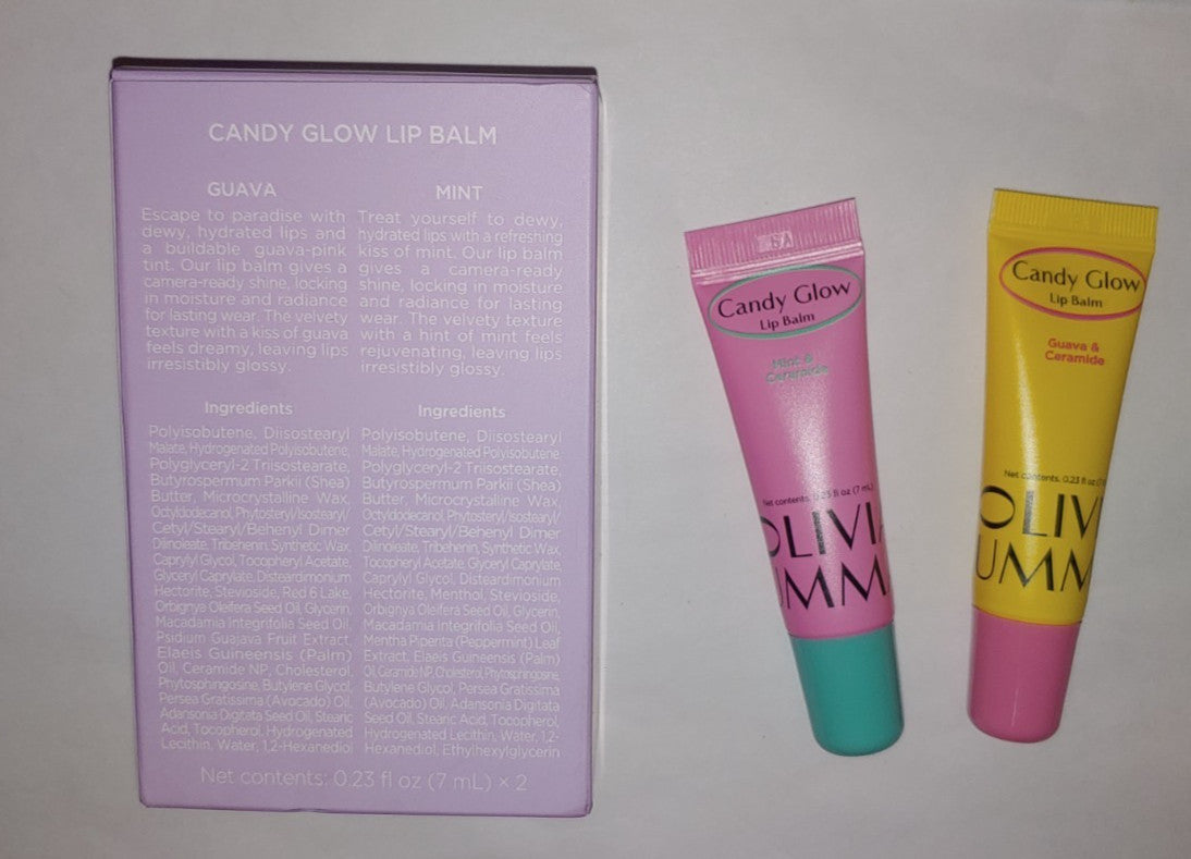 Lip Balm Duo Guava & Mint - Nourishing High-Shine Moisturizer Set
