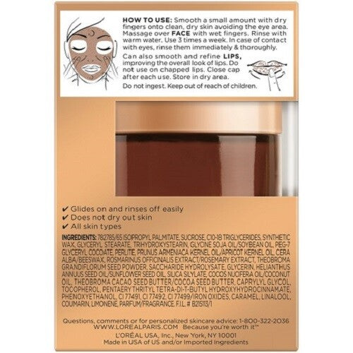 L'Oréal Pure Sugar Face & Lip Scrub with Cocoa - 1.7 oz