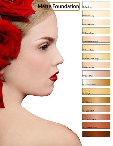 Water-Based Airbrush Makeup Foundation Matte Finish M14 Toasted Walnut