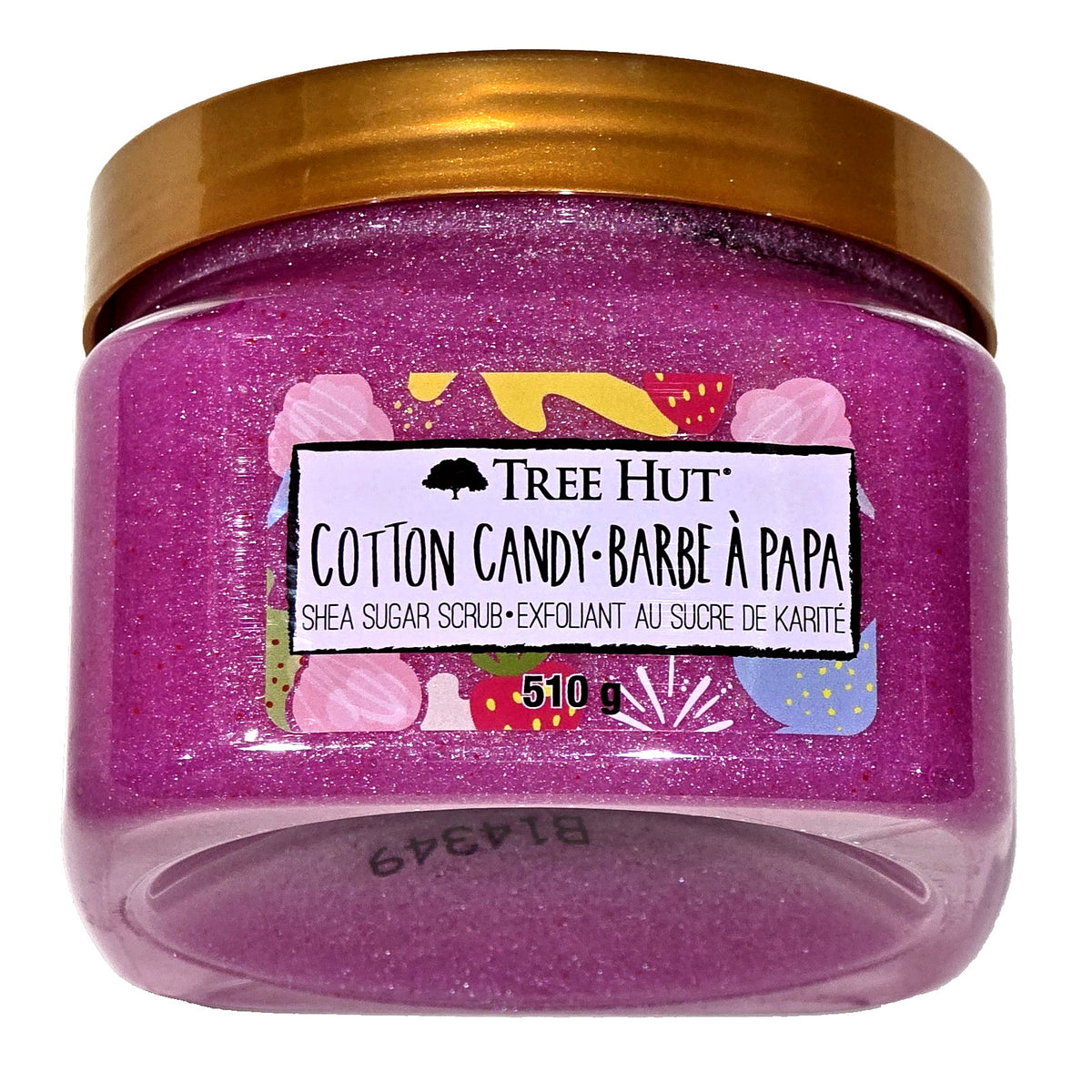 Shea Sugar Scrub Exfoliant with Cotton Candy Scent - 510g