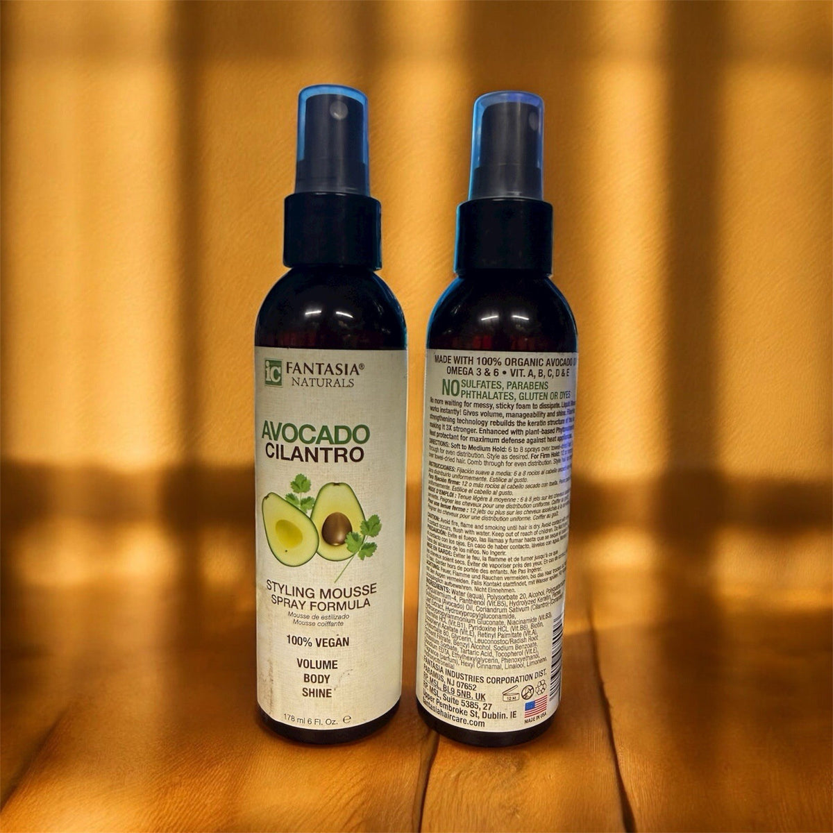 Avocado Cilantro Styling Mousse Spray - 2 Pack, 6 oz Each