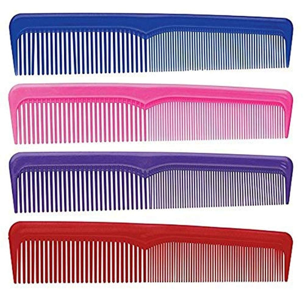 Diane Dressing Comb Set - 12 Assorted Plastic Hair Combs for Styling & Grooming