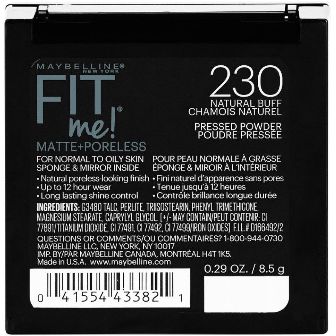 Maybelline Fit Me Matte Poreless Face Powder 230 Natural Buff Sealed