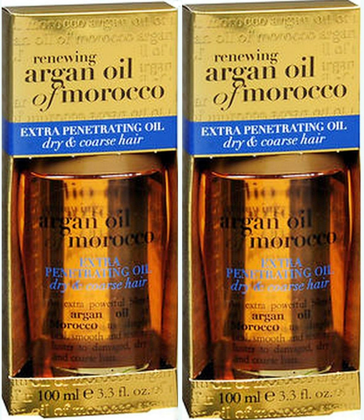 Organic Argan Oil Hair Treatment for Dry Coarse Hair 3.3oz 2 Pack