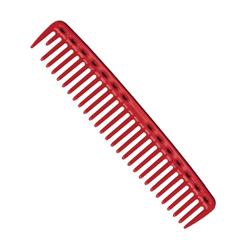 Round Tooth Cutting Comb - Red Hair Styling Tool for Hairdressers