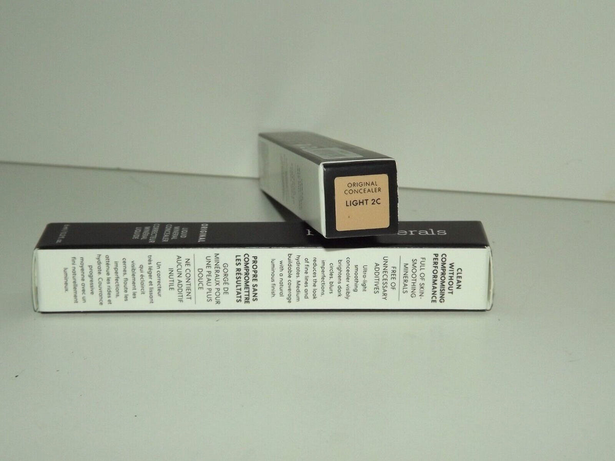 bareMinerals Liquid Mineral Concealer Light 2C - 2 Pack, Flawless Coverage