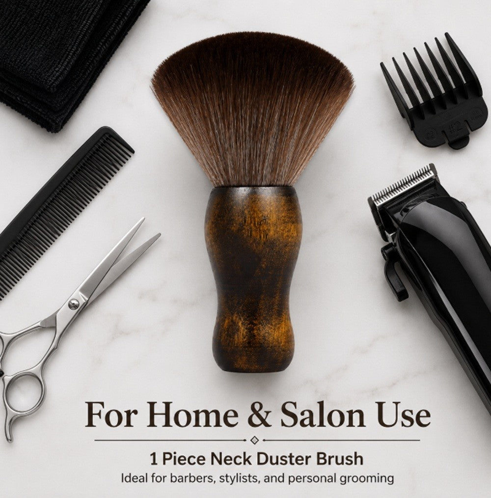Neck Duster Brush for Haircut Cleanup and Grooming - Salon & Home Use
