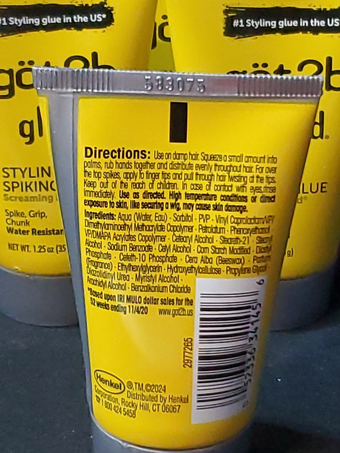 Water-Resistant Styling Glue for Spikes - 6 Pack, 1.25oz