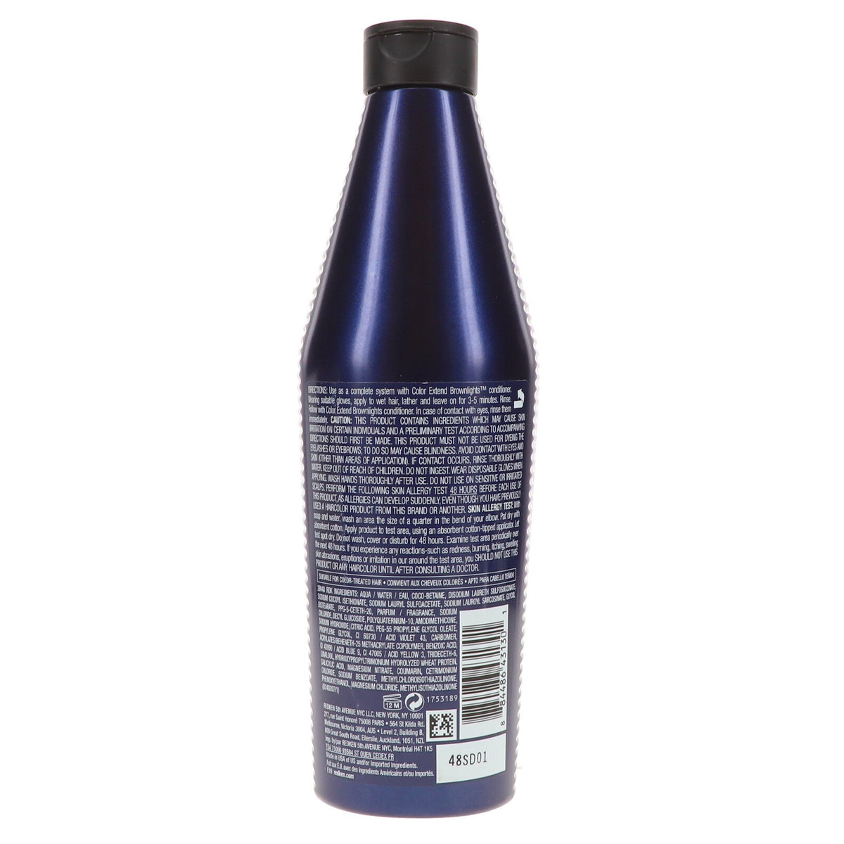 Blue Toning Shampoo for Brunettes - Sulfate-Free Brown Hair Care 10.1 oz