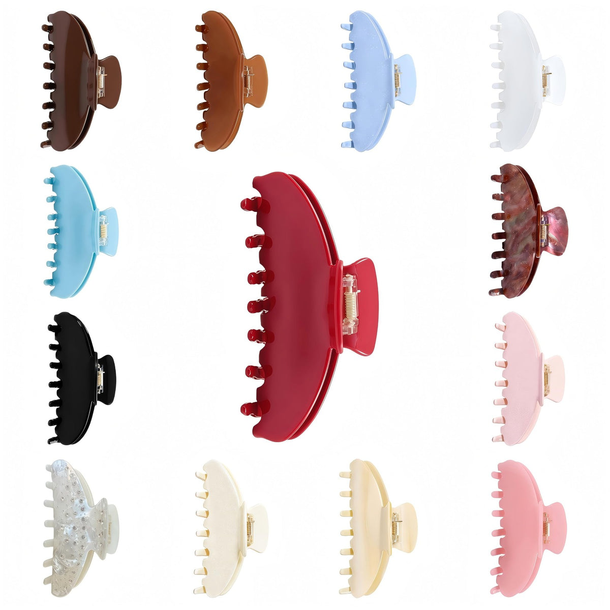 OideGuiing Durable Acetate Hair Clips - 4-Inch 1 Count (Pack of 1),
