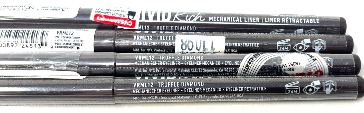 Set of 4 NYX Vivid Rich Mechanical Lip Liners - Truffle Diamond VRML12