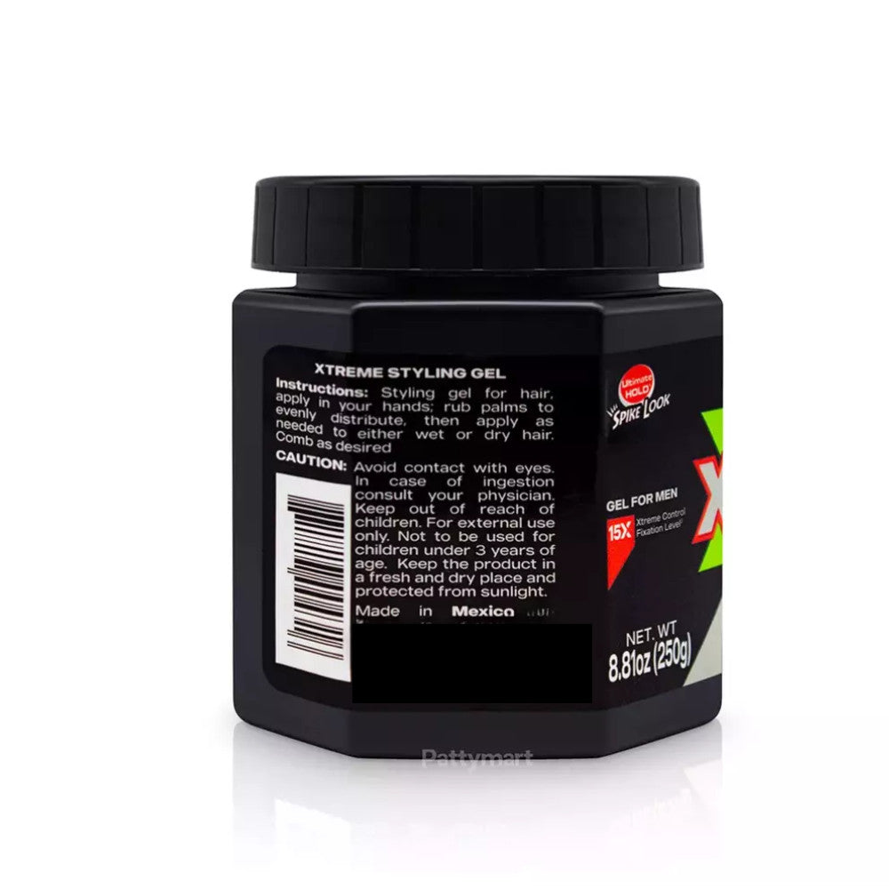 Extreme Hold Hair Gel - Black Performance Styling Gel, 8.8oz for Men