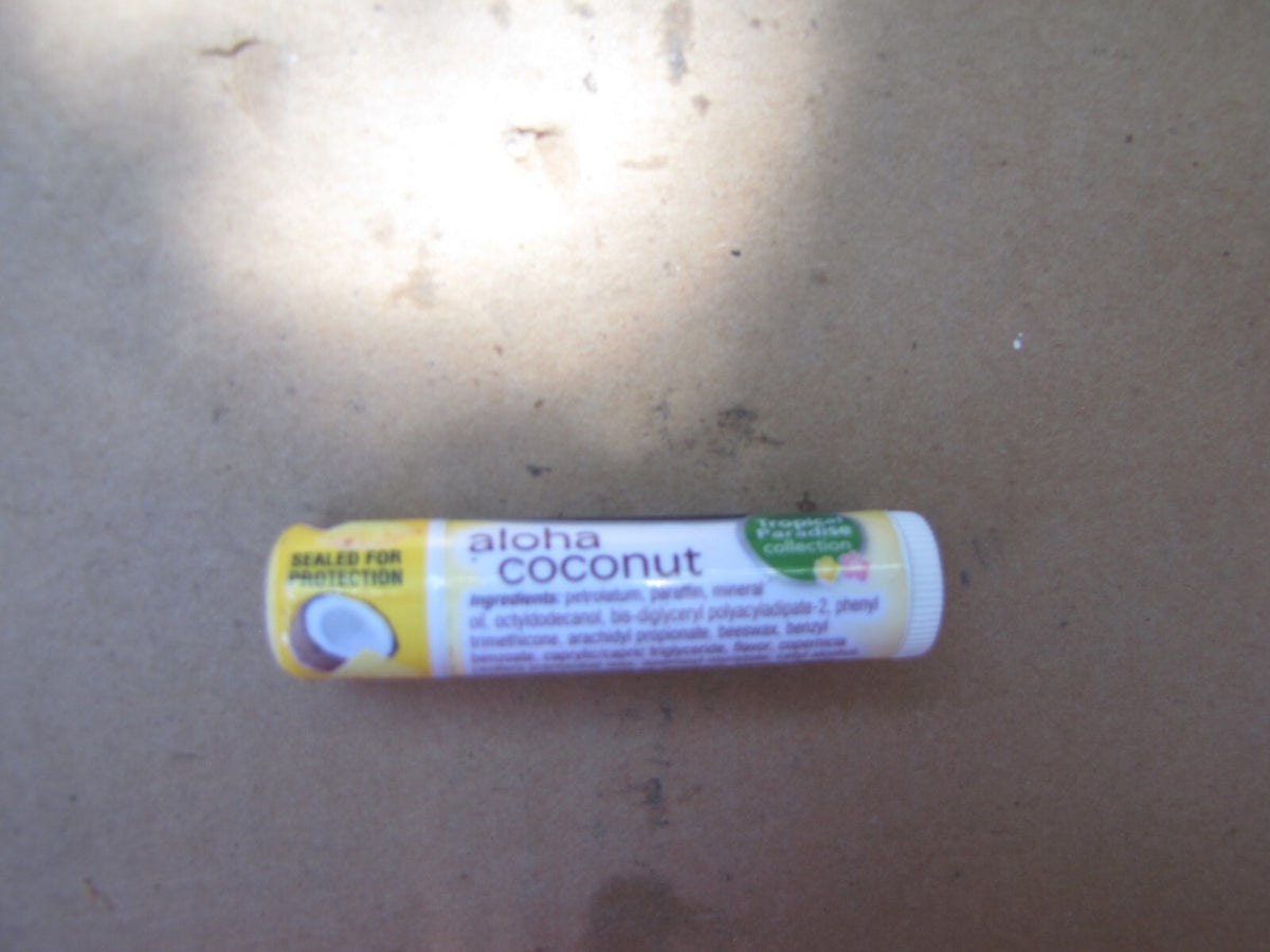 Set of 5 Coconut Lip Balm Tubes - Hydrating Tropical Paradise Moisturizer