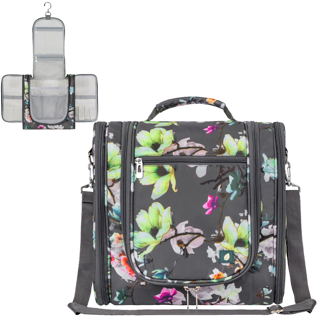 Travel Cosmetic Makeup Bag Hanging Organizer with Water-Resistant Pockets
