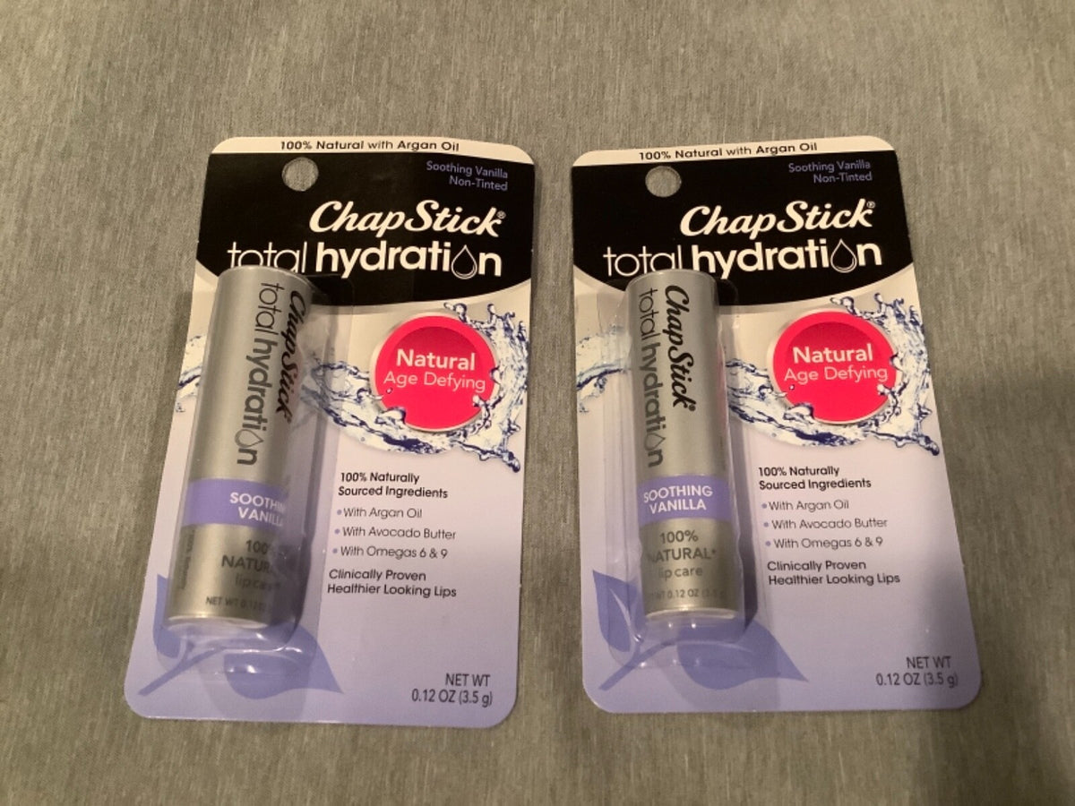 2 Pack Hydrating Vanilla Lip Balm Set - Age Defying Moisturizing Lip Care