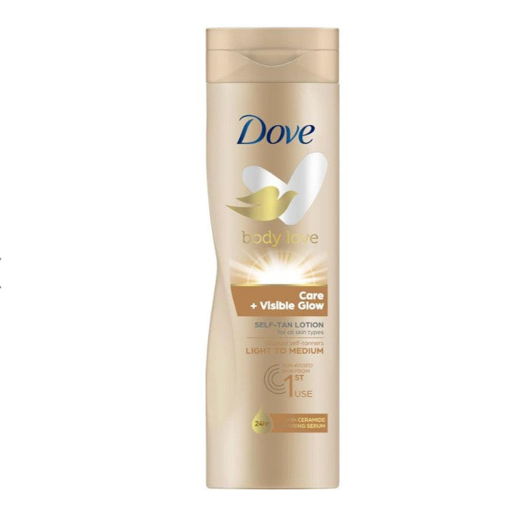 Dove Body LOVE Visible Glow Self-Tan Lotion Light to Medium 400ml