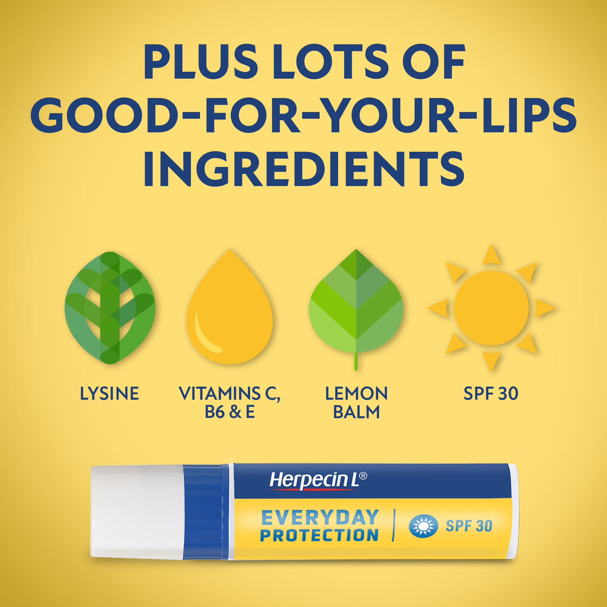 Medicated Lip Balm Stick with SPF 30 for Cold Sores & Sun Protection - 0.1 Ounce