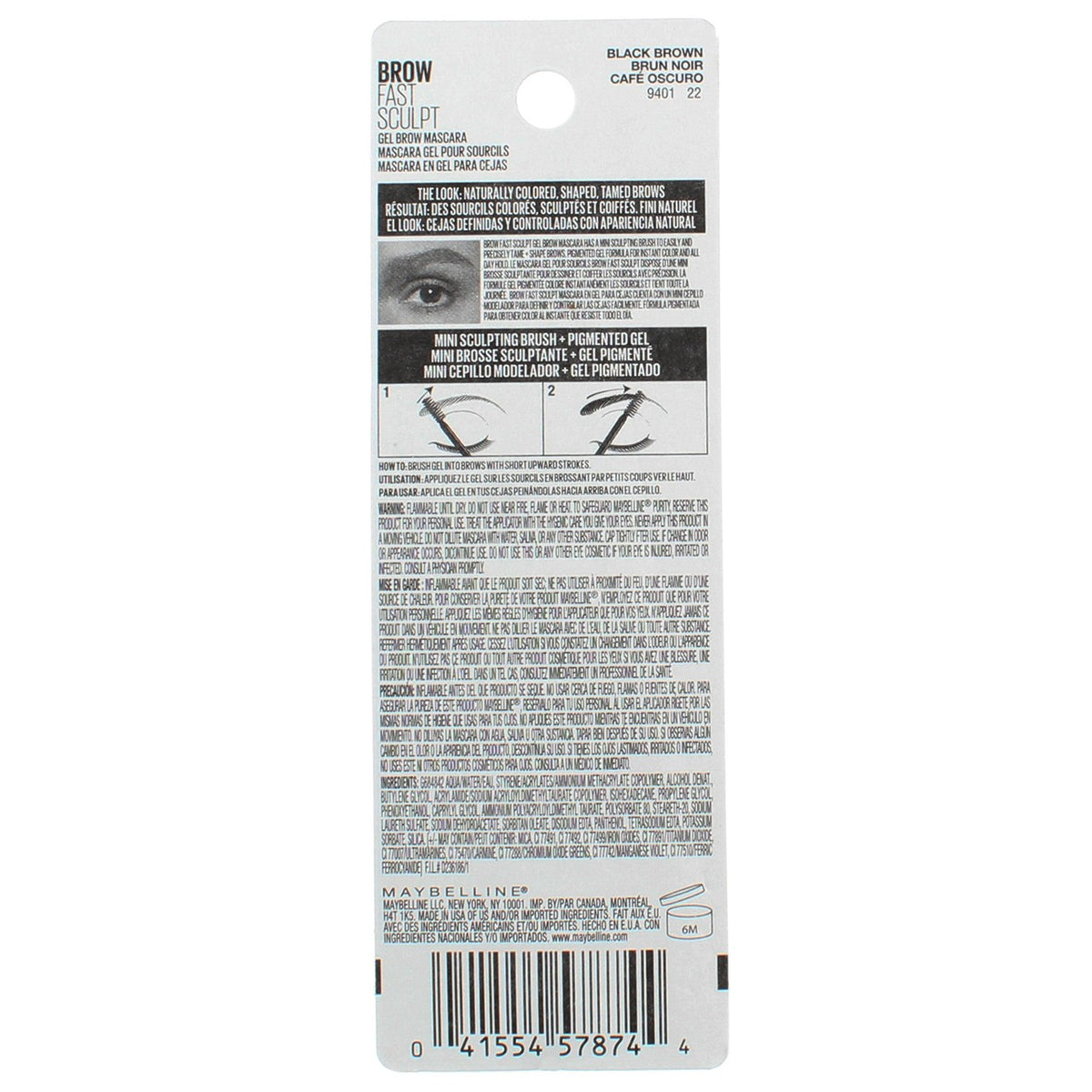 Gel Brow Mascara Tinted Brow Gel for Precise Shaping & All-Day Hold