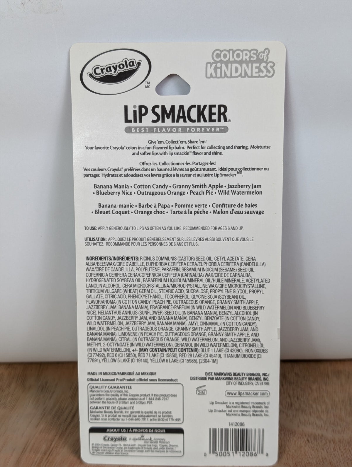 8-Pack Lip Balm Set with Crayola Colors of Kindness - Gift Collection