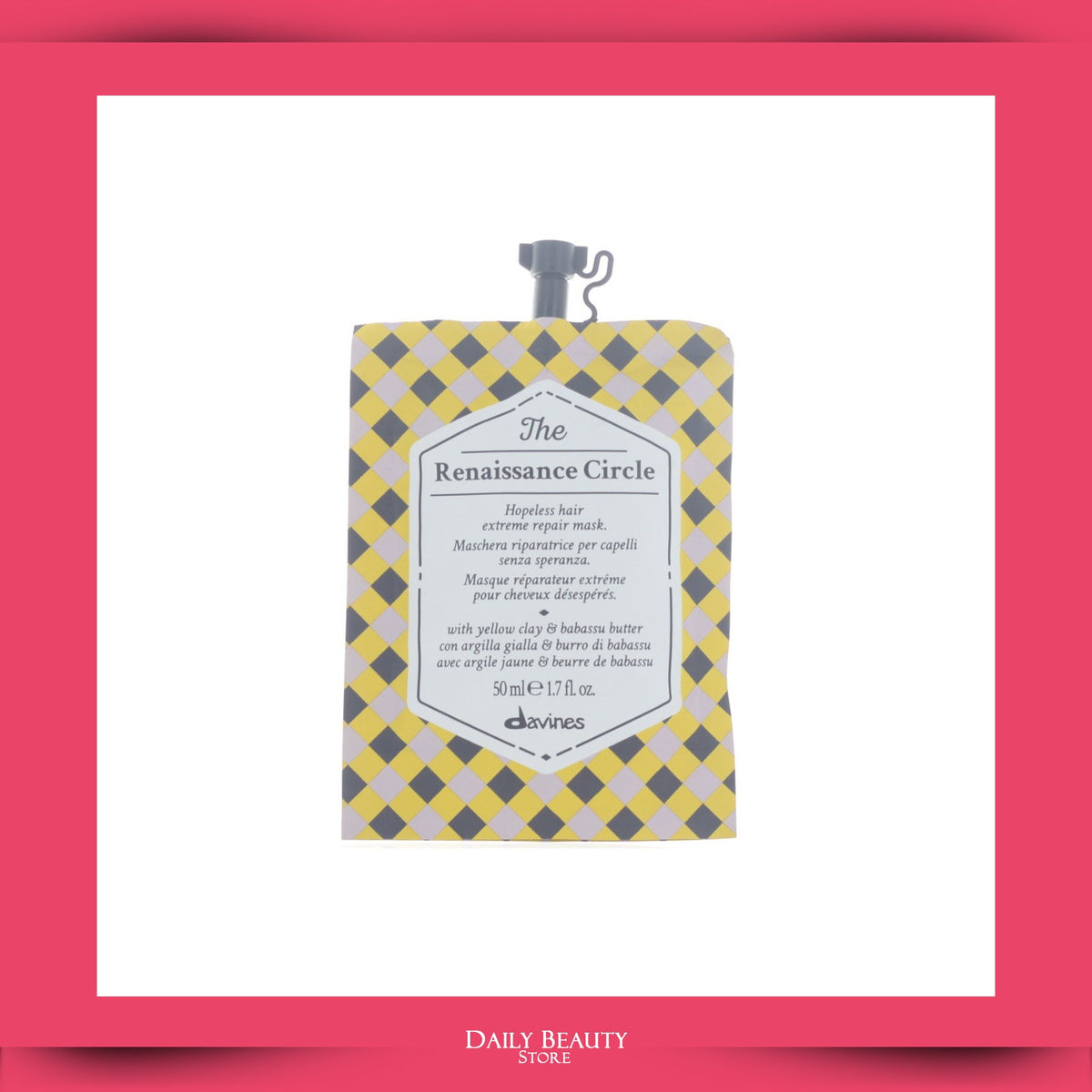 Davines Renaissance Circle Extreme Repair Hair Mask 50ml - Nourishing, Shine & Softness