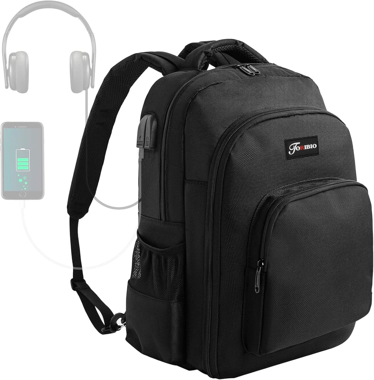 Professional Barber Supplies Backpack - Water Resistant, Large Capacity, USB Charging