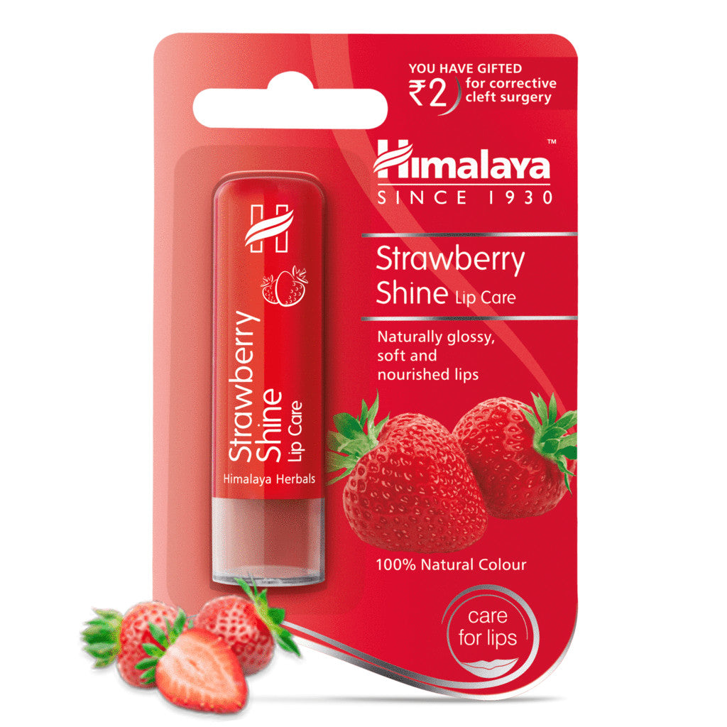 Himalaya Strawberry Shine Lip Balm - Natural Moisturizing Lip Care 4.5g