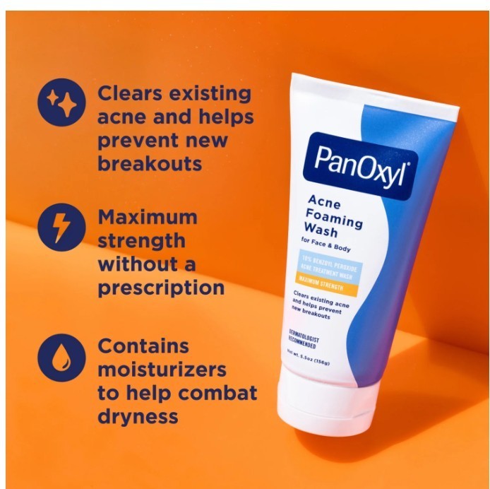 Acne Foaming Wash 10% Benzoyl Peroxide Maximum Strength 5.5 oz
