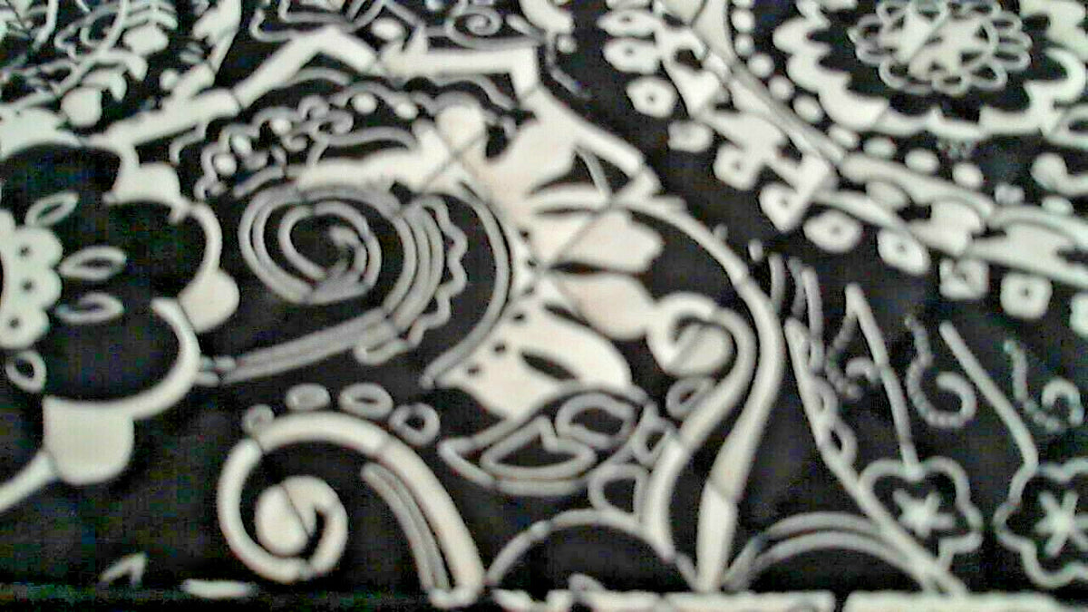Quilted Cosmetic Case with Paisley Print and Gingham Interior - 10.5 x 6 Inches