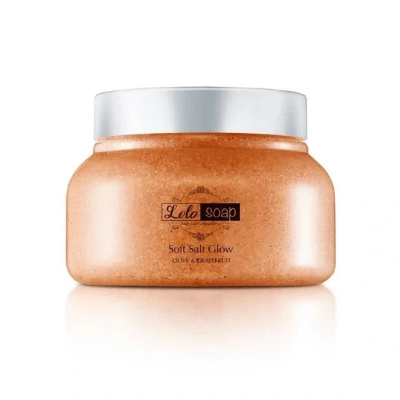 Lola Soap Soft Salt Glow Exfoliant in Olive & Grapefruit 7.05 oz New