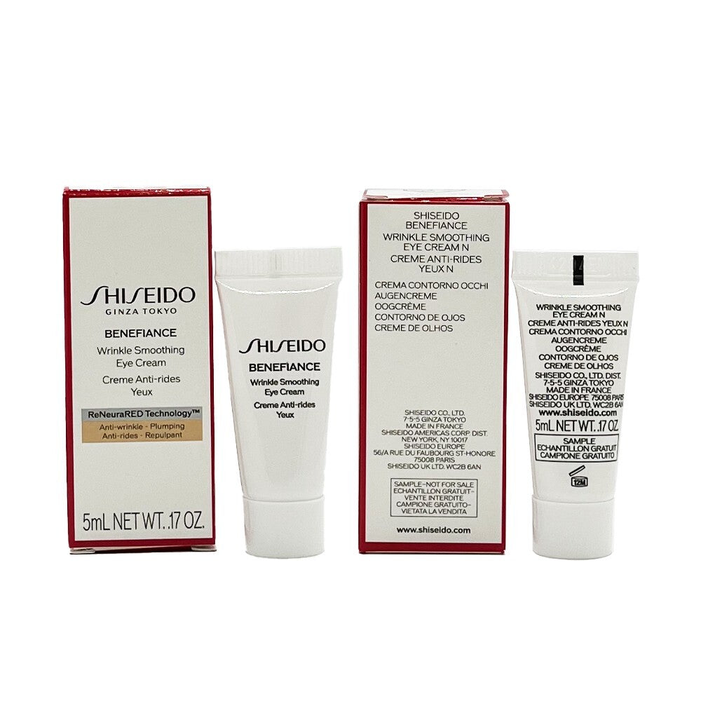 Shiseido Benefiance Wrinkle Smoothing Eye Cream 5ml – 2 Pack
