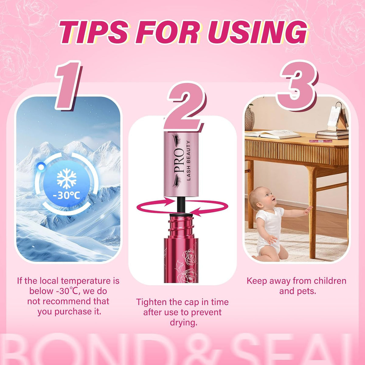 Waterproof Lash Cluster Glue & Seal - Long Lasting Eyelash Bond & Seal, 10ml