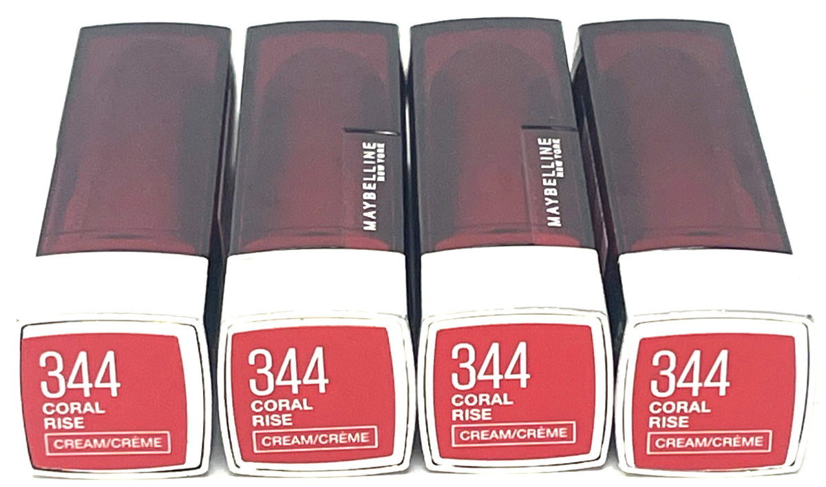 Set of 4 Maybelline Color Sensational Lipsticks Coral Rise New In Packaging