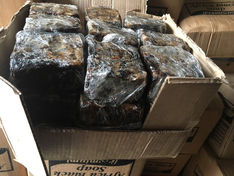 African Black Soap - Raw Unrefined Organic Handcrafted Bar for Skin Care
