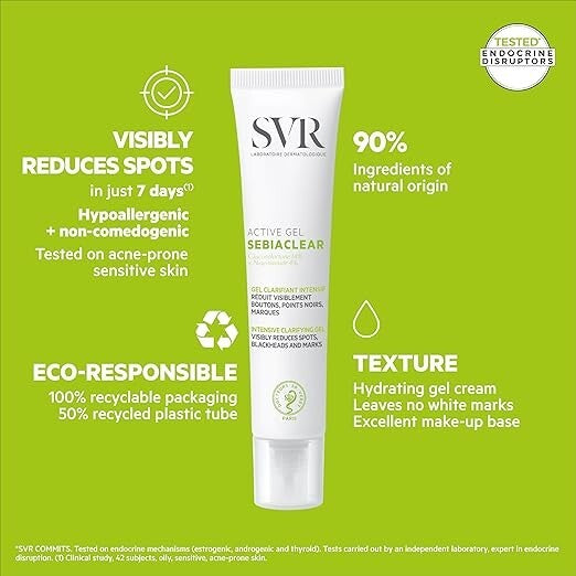 Face Gel Cream with Niacinamide 40ml - Acne & Imperfection Treatment