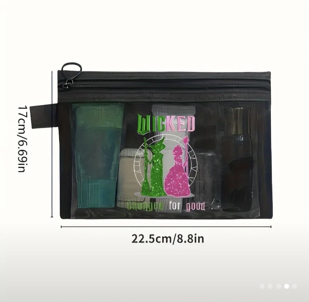 Lightweight Mesh Makeup Bag Organizer Travel Toiletries Pouch