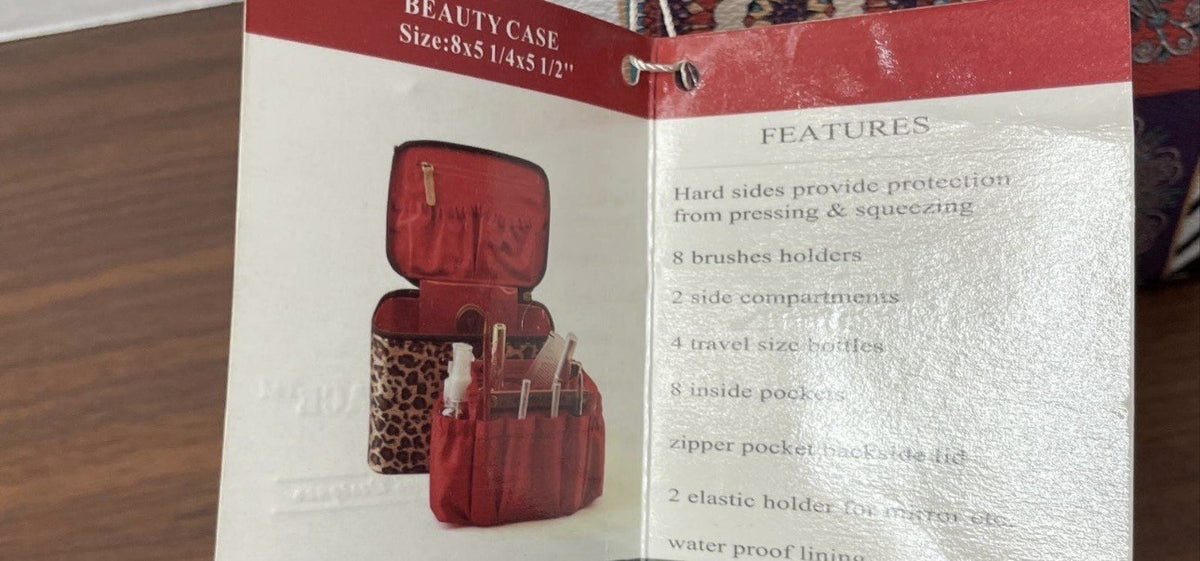 Angelina's Palace Cosmetic Case - Travel Makeup Organizer, Missing Bottles