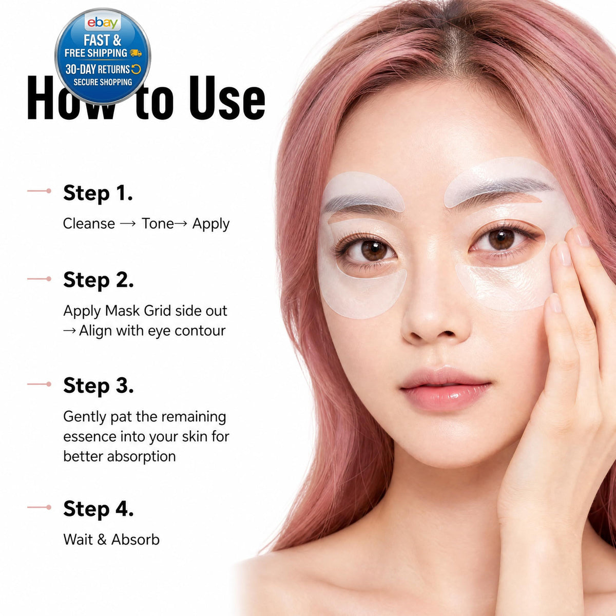 Under Eye Patches with PDRN, Calcium & Bio-Collagen - Brightening & Firming