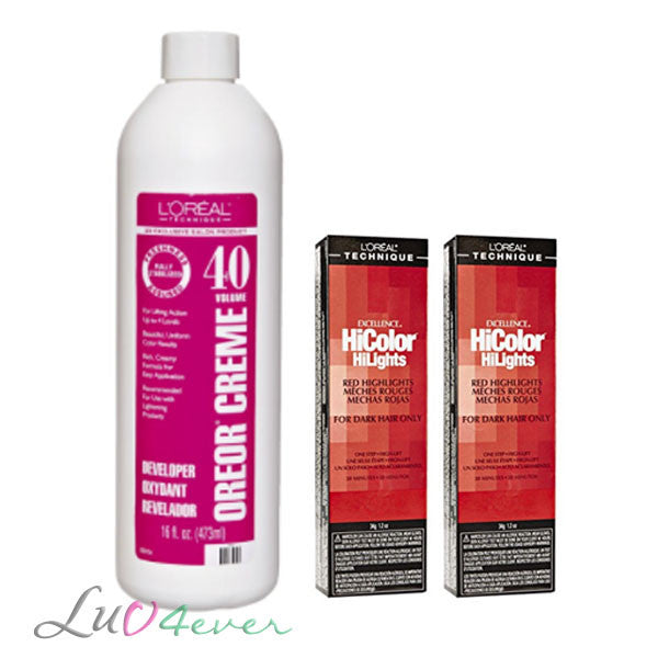 L'Oréal HiColor HiLights Permanent Hair Color for Dark Hair - 2 Pack