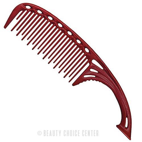 Self-Standing Gold Fish Comb for Hair Parting and Grooming - Red