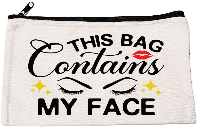 Canvas Makeup Bag with Zipper - Durable Travel Cosmetic Organizer