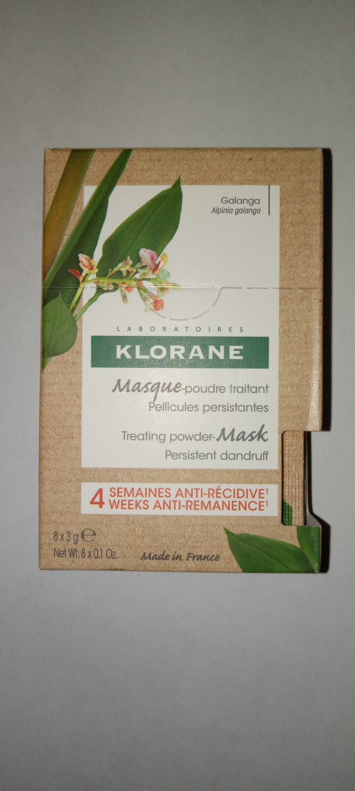 Klorane Dandruff Powder Mask for Persistent Scalp Flakes 8x3g